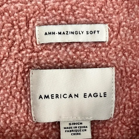 American Eagle Ahh-mazingly Soft Fit Rose Coral  Oversized Sweatshirt Size S - Picture 3 of 3